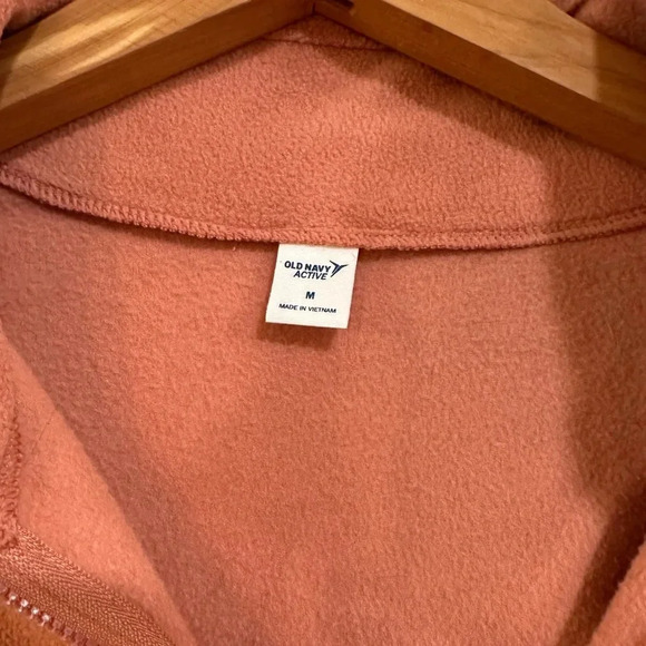 Old Navy Women’s Full Zip Up Fleece Jacket Women's Medium Dusty Pink - Picture 2 of 6